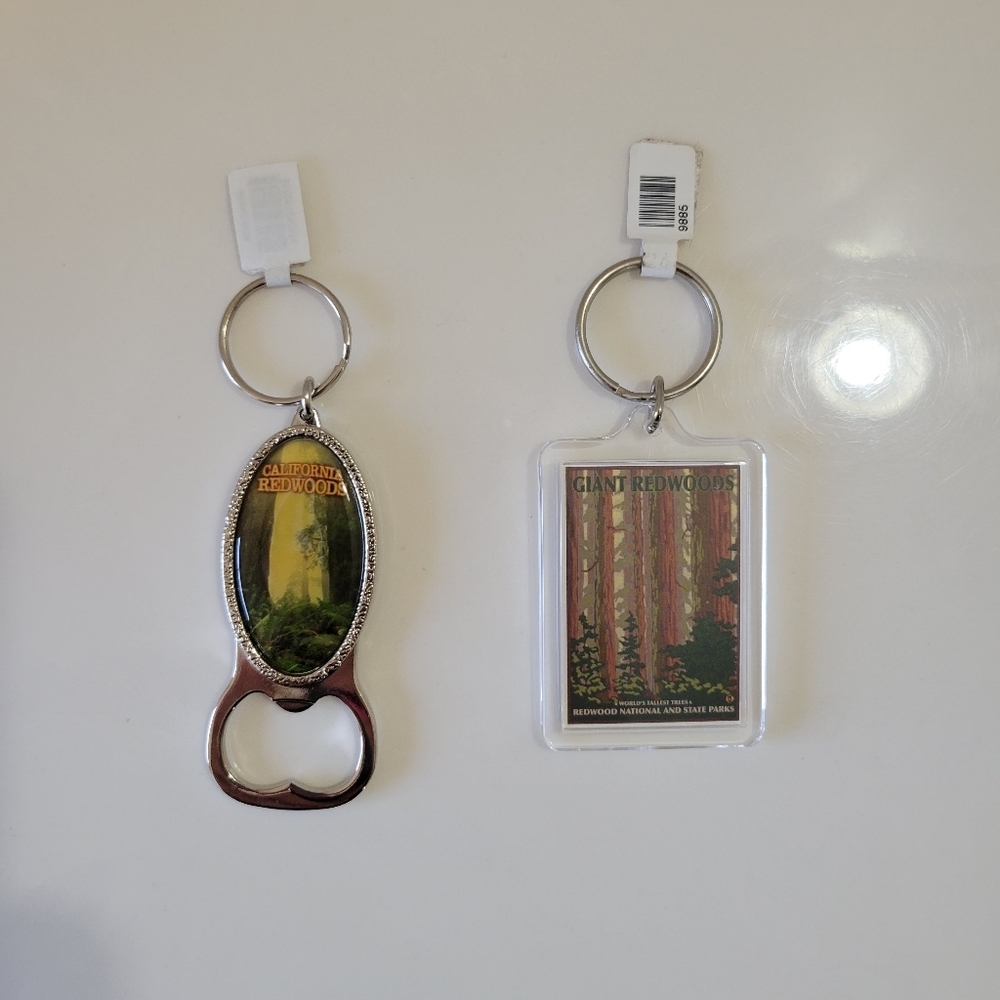 NWT California Redwoods Keychains with Bottle Opener Travel Souvenirs